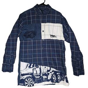 Fubu The Collection Long Sleeve Shirt Mens Size M Big Rig Co Button Up